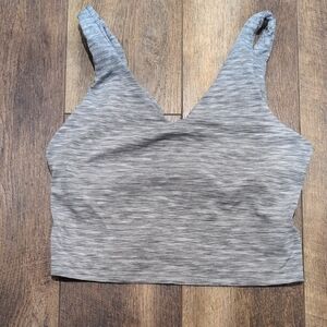 Gray Sleeveless Crop Top